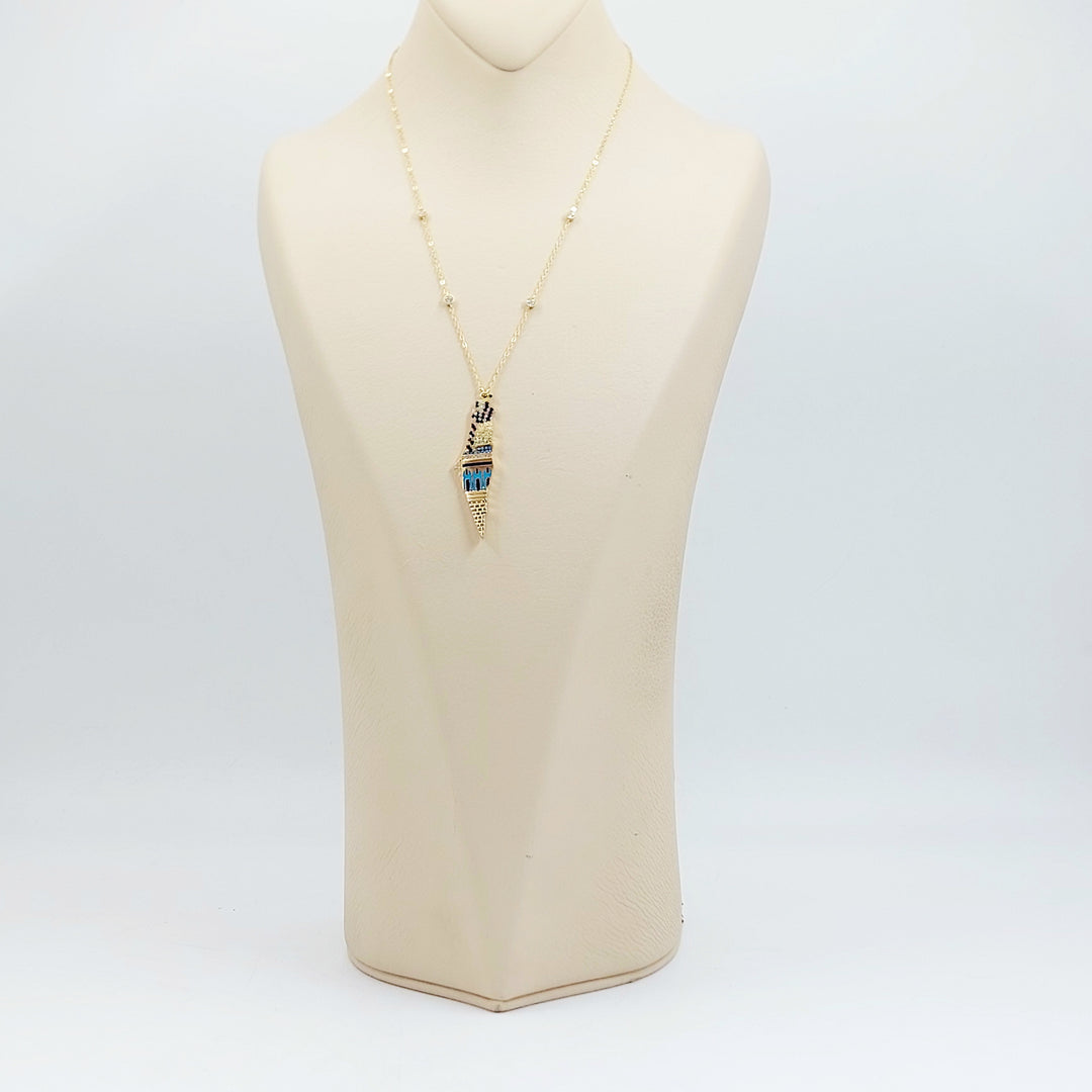 18K عقد فلسطين مرصع-مجوهرات الشيخ سعيد-Saeed Jewelry 