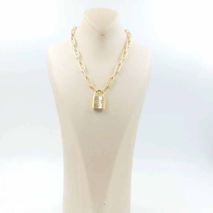 18K عقد قفل مرصع-مجوهرات الشيخ سعيد-Saeed Jewelry 