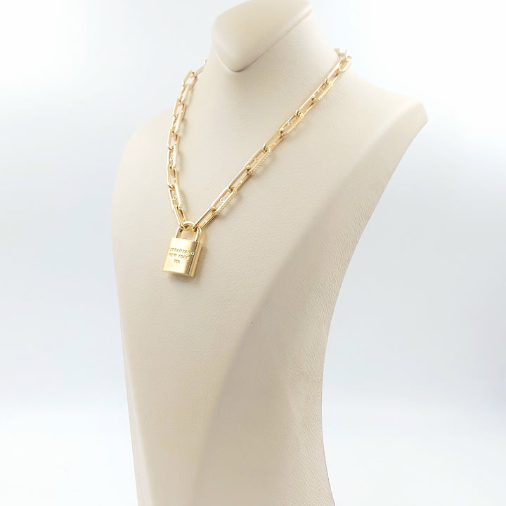 18K عقد قفل مرصع-مجوهرات الشيخ سعيد-Saeed Jewelry 