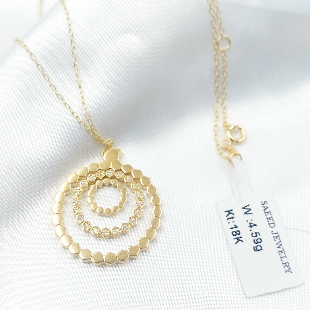 18K عقد اكسترا مرصع-مجوهرات الشيخ سعيد-Saeed Jewelry 