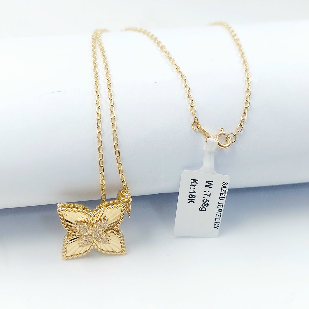 18K عقد نجمة مرصع-مجوهرات الشيخ سعيد-Saeed Jewelry 