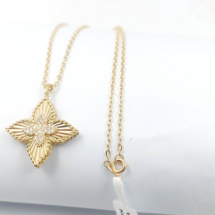 18K عقد نجمة مرصع-مجوهرات الشيخ سعيد-Saeed Jewelry 