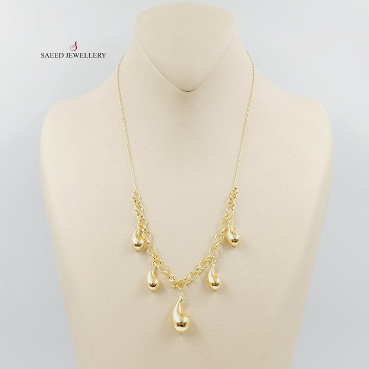 18K عقد فرفشة لوزة-مجوهرات الشيخ سعيد-Saeed Jewelry 