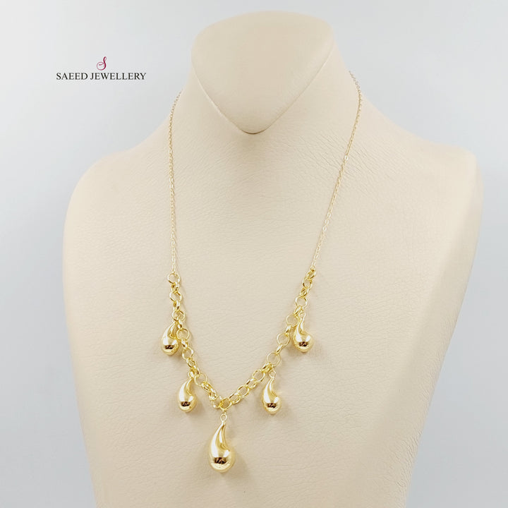 18K عقد فرفشة لوزة-مجوهرات الشيخ سعيد-Saeed Jewelry 