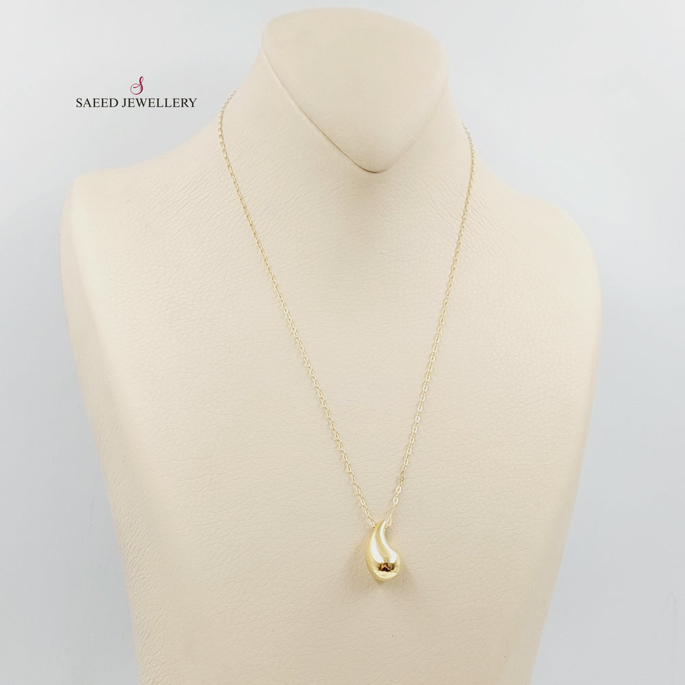 18K عقد دمعة-مجوهرات الشيخ سعيد-Saeed Jewelry 