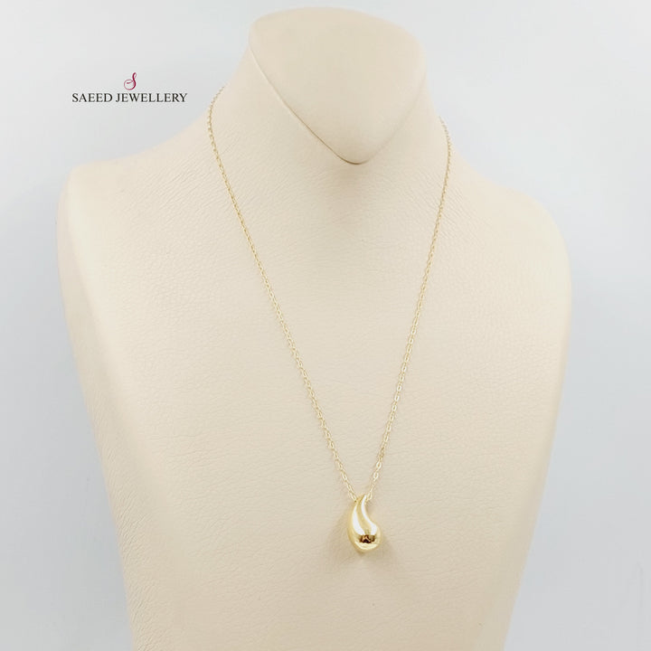 18K عقد دمعة-مجوهرات الشيخ سعيد-Saeed Jewelry 