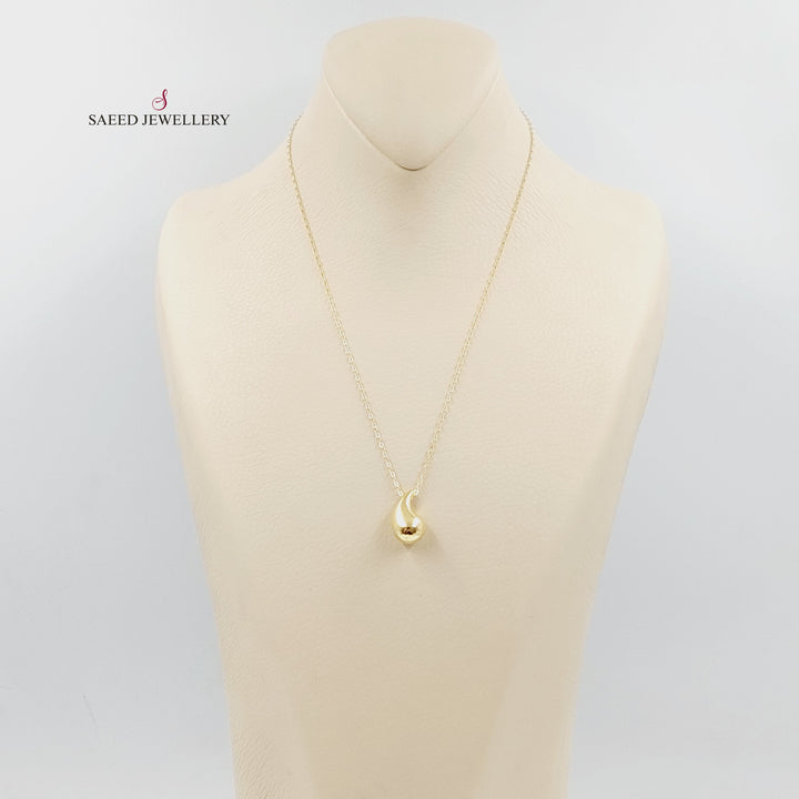 18K عقد دمعة-مجوهرات الشيخ سعيد-Saeed Jewelry 