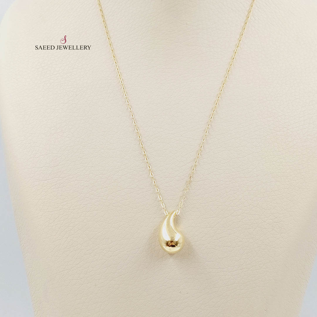 18K عقد دمعة-مجوهرات الشيخ سعيد-Saeed Jewelry 