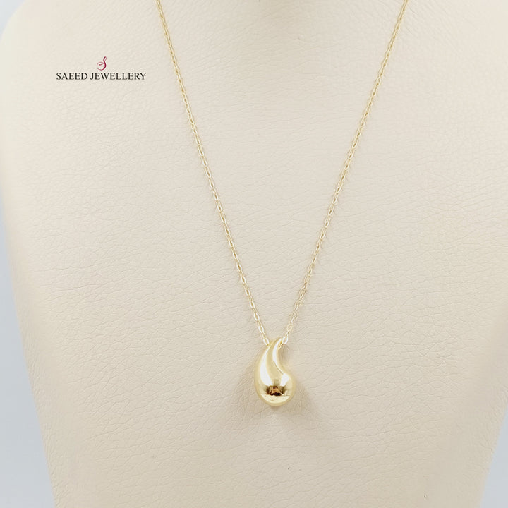 18K عقد دمعة-مجوهرات الشيخ سعيد-Saeed Jewelry 