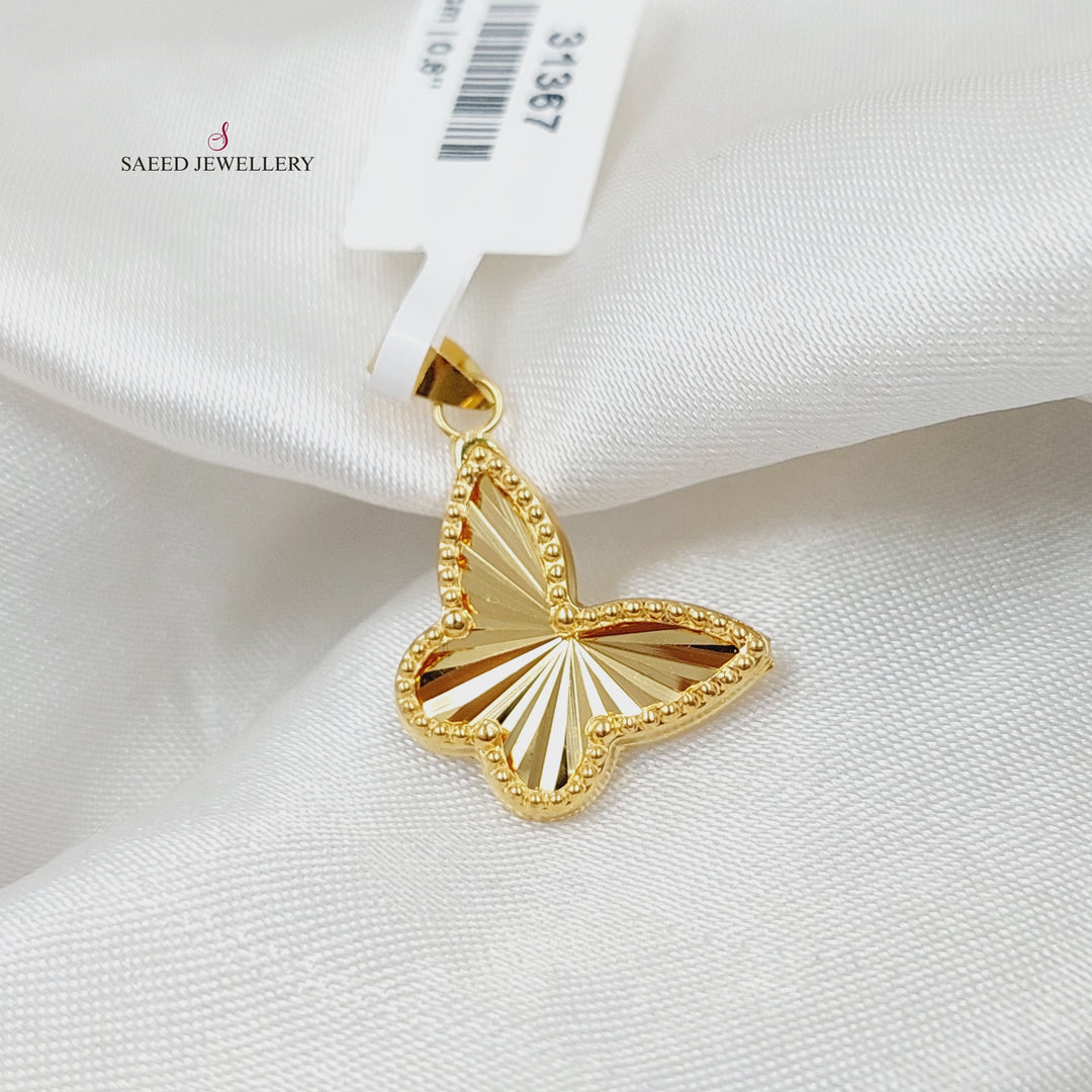 18K تعليقة فراشة-مجوهرات الشيخ سعيد-Saeed Jewelry 