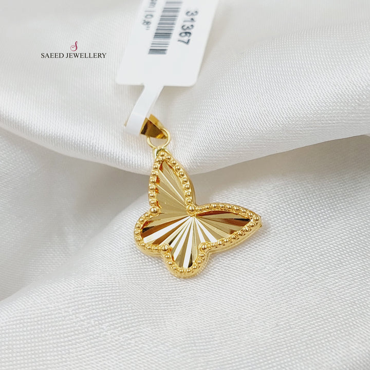 18K تعليقة فراشة-مجوهرات الشيخ سعيد-Saeed Jewelry 