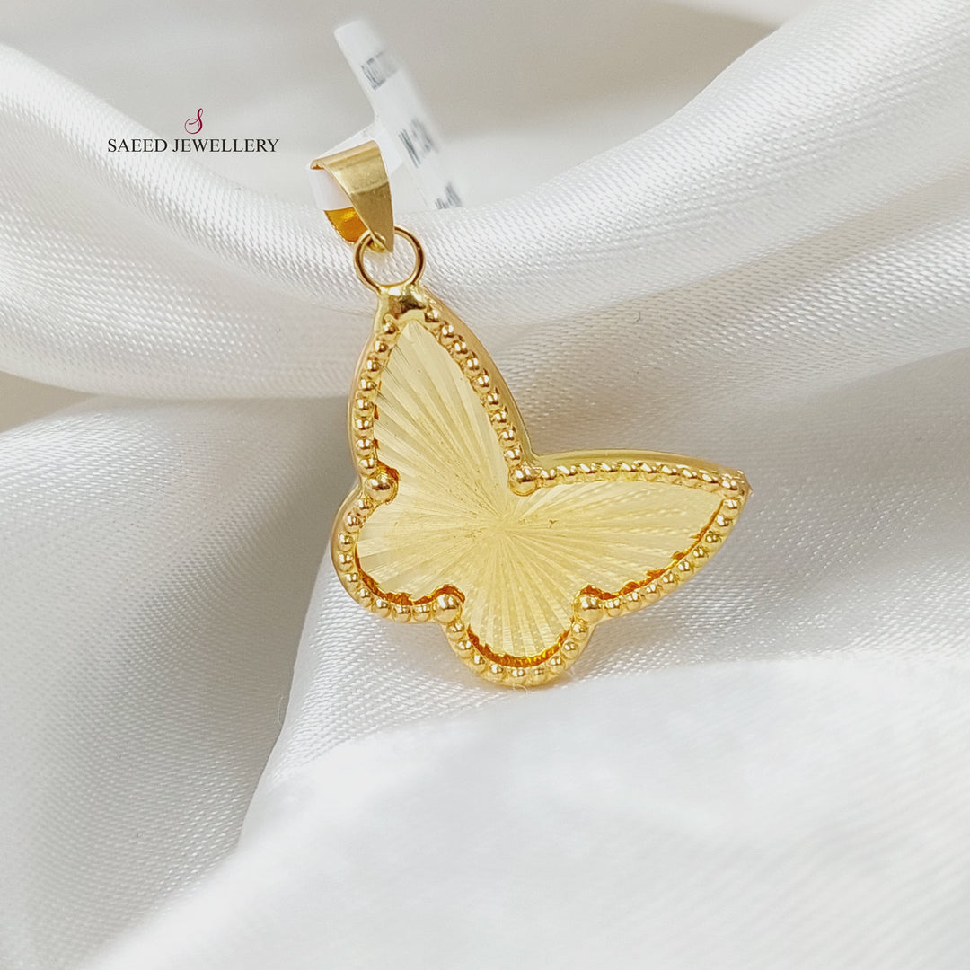18K تعليقة فراشة-مجوهرات الشيخ سعيد-Saeed Jewelry 