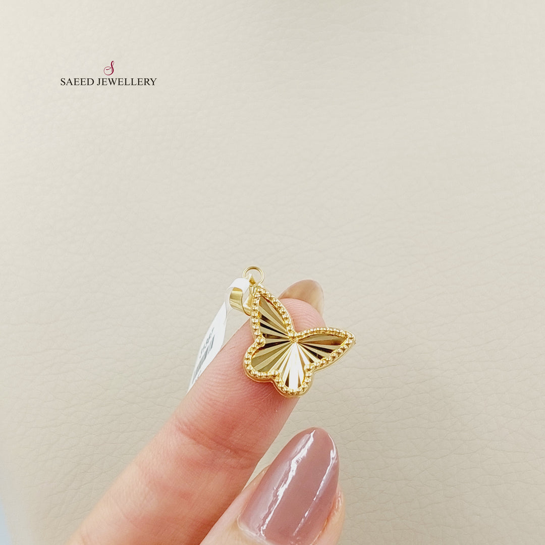 18K تعليقة فراشة-مجوهرات الشيخ سعيد-Saeed Jewelry 