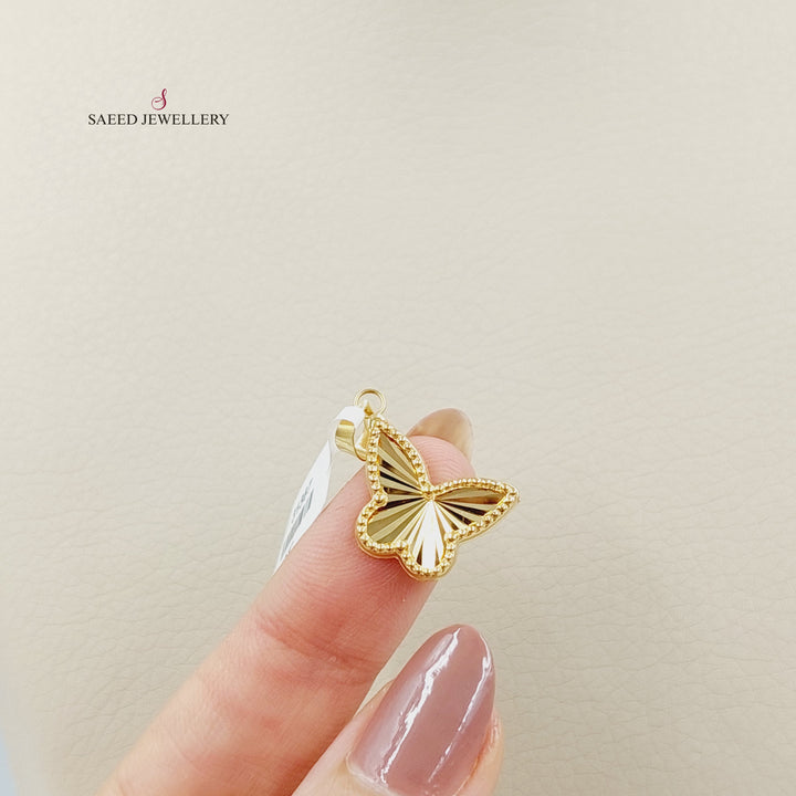 18K تعليقة فراشة-مجوهرات الشيخ سعيد-Saeed Jewelry 
