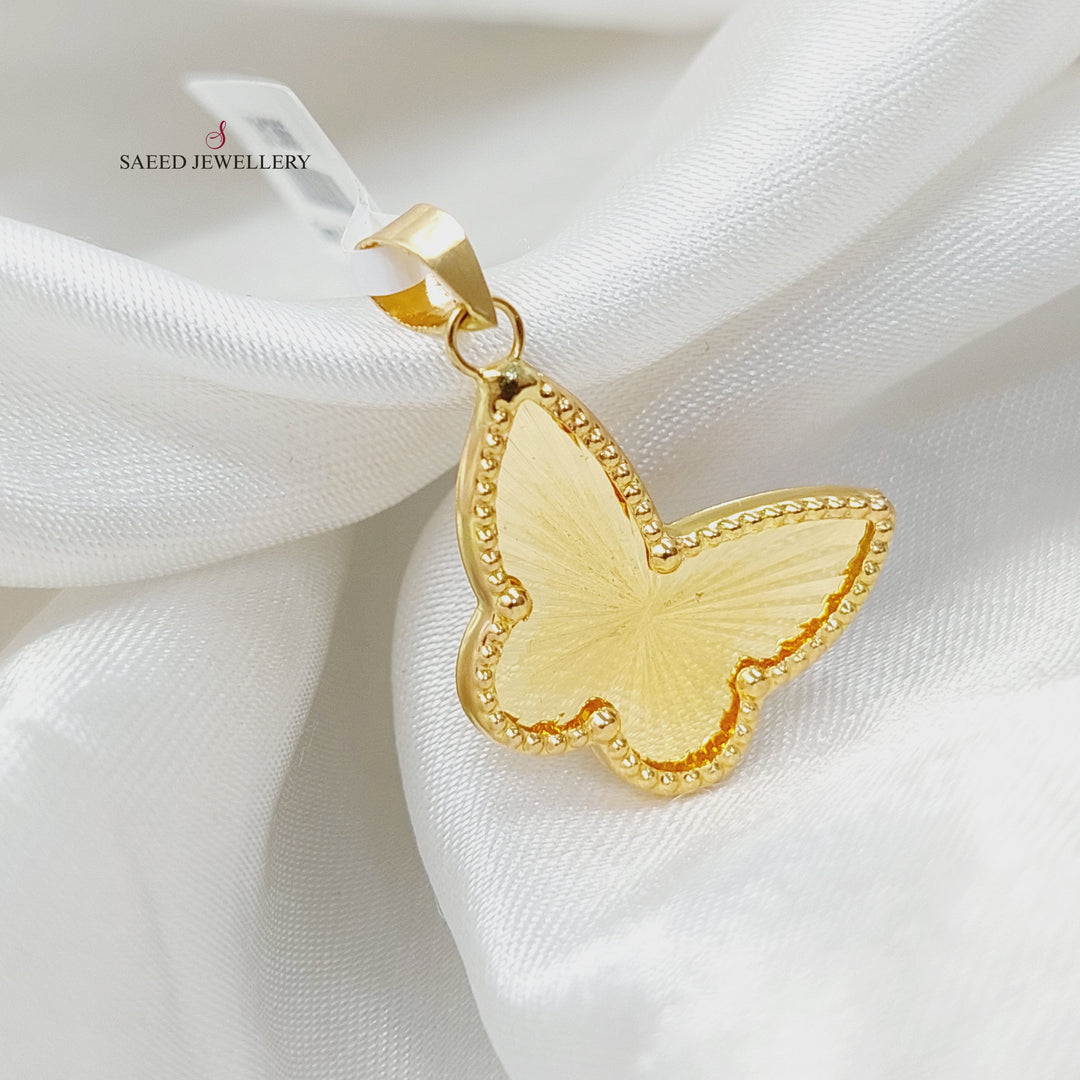 18K تعليقة فراشة-مجوهرات الشيخ سعيد-Saeed Jewelry 