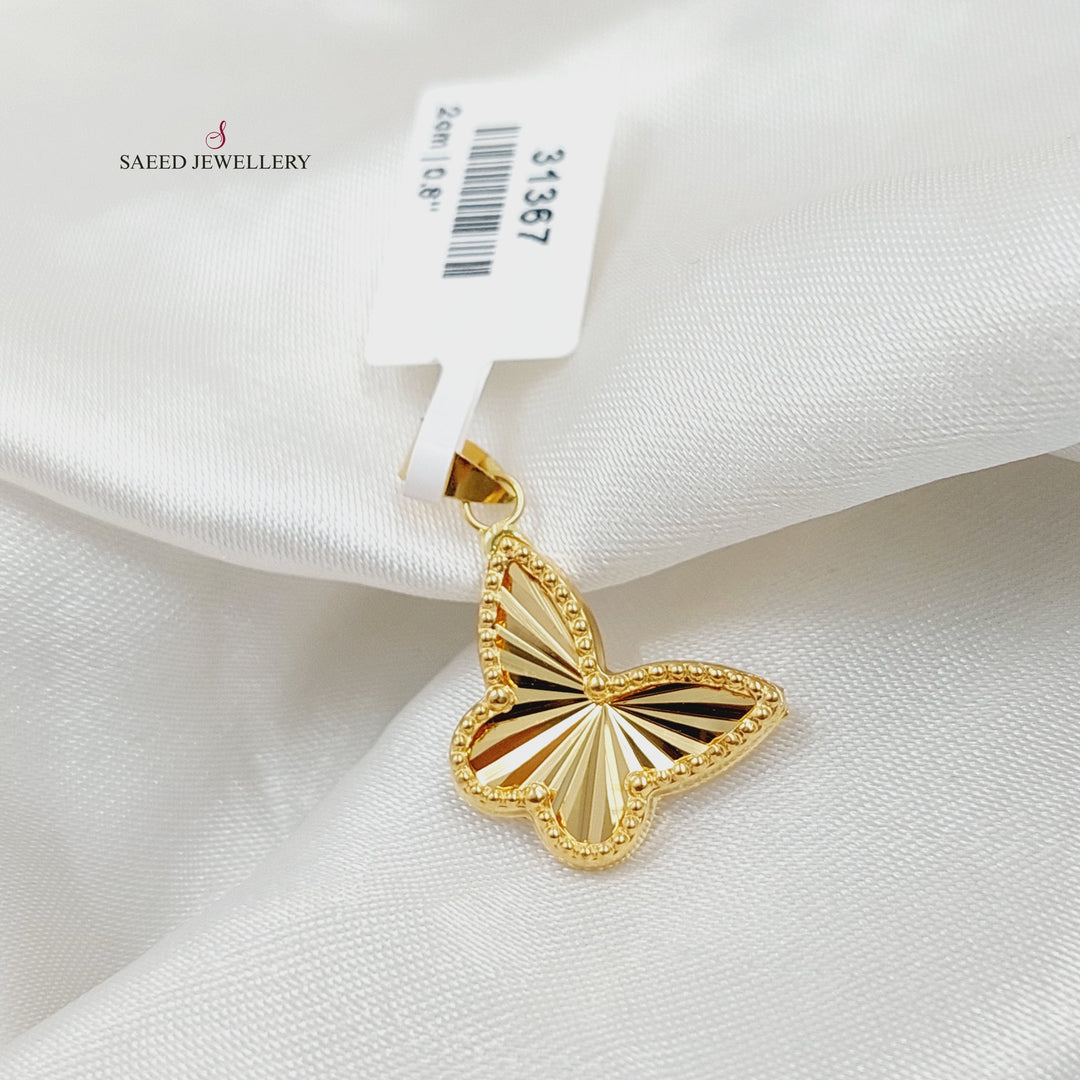 18K تعليقة فراشة-مجوهرات الشيخ سعيد-Saeed Jewelry 