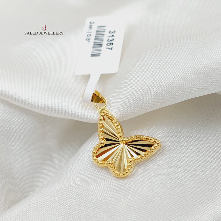 18K تعليقة فراشة-مجوهرات الشيخ سعيد-Saeed Jewelry 