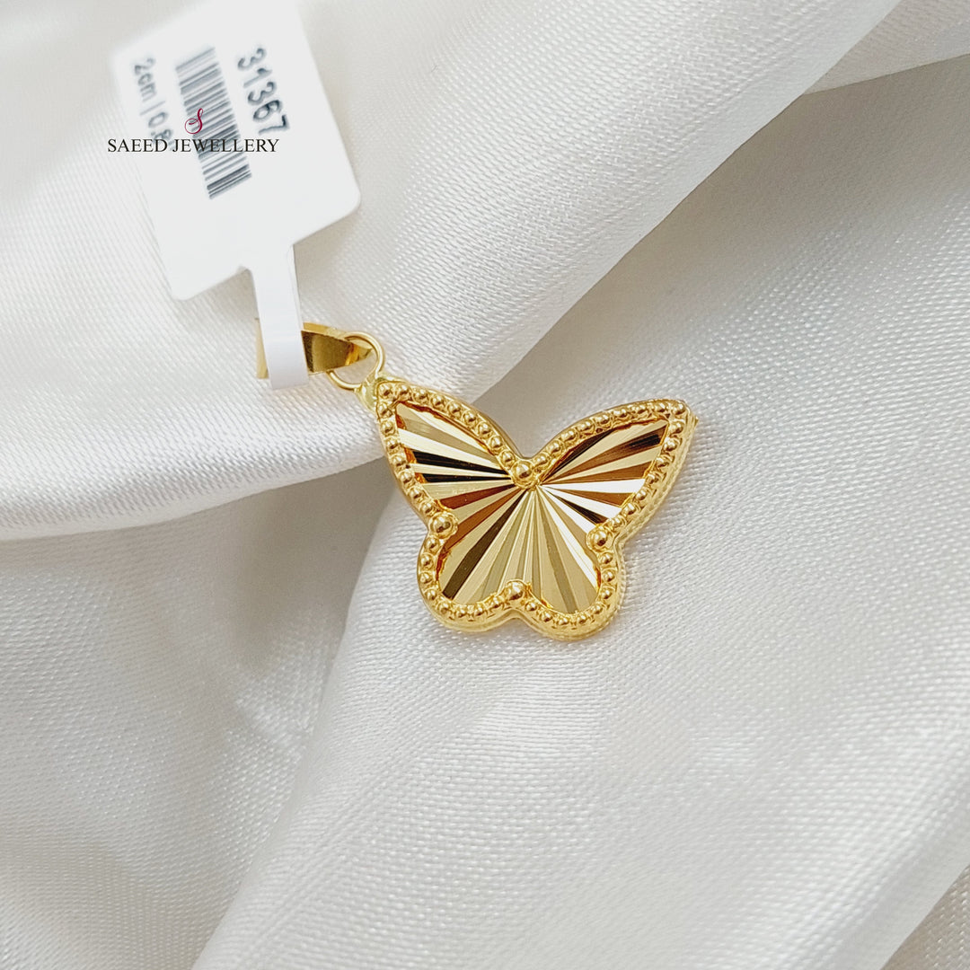 18K تعليقة فراشة-مجوهرات الشيخ سعيد-Saeed Jewelry 