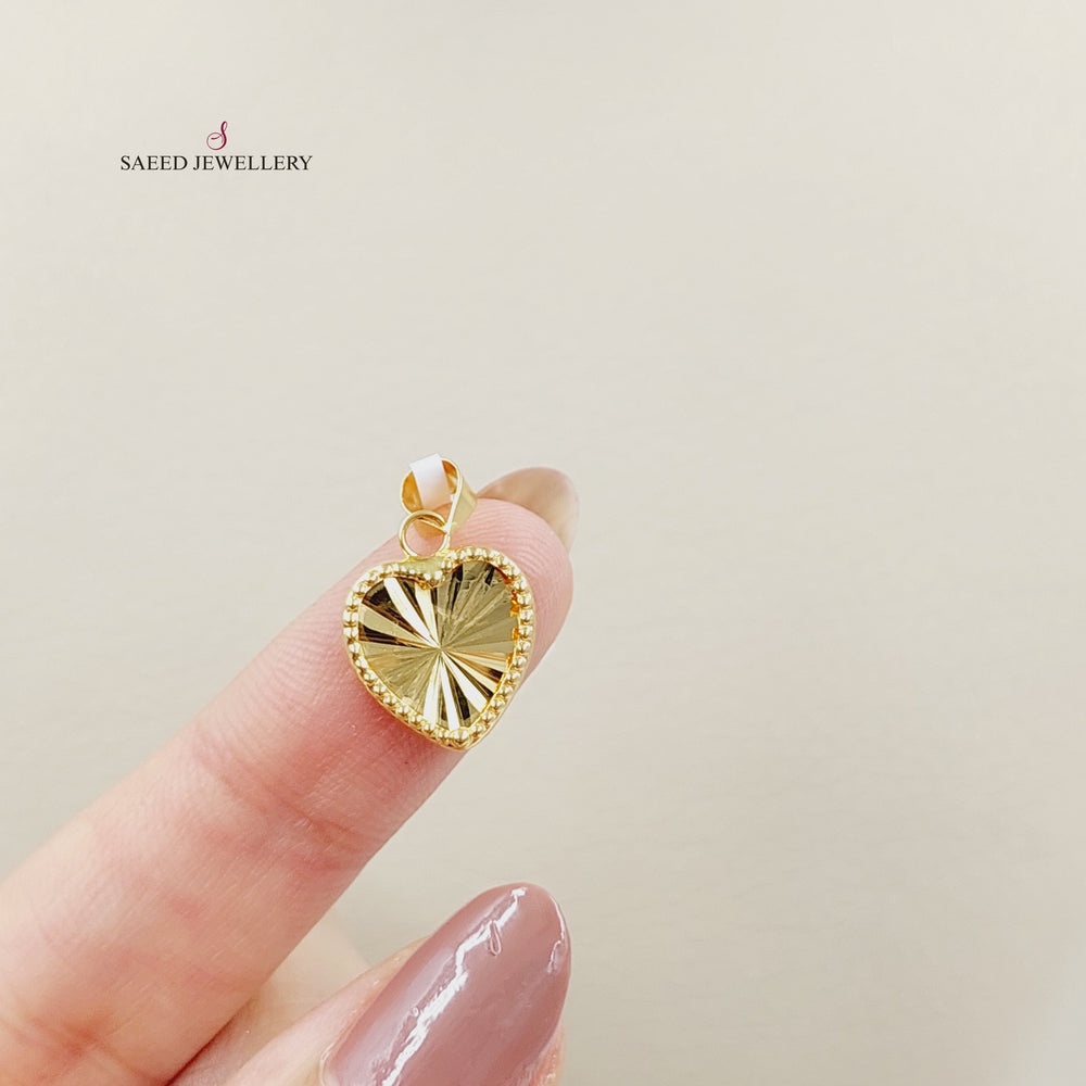 18K تعليقة قلب-مجوهرات الشيخ سعيد-Saeed Jewelry 