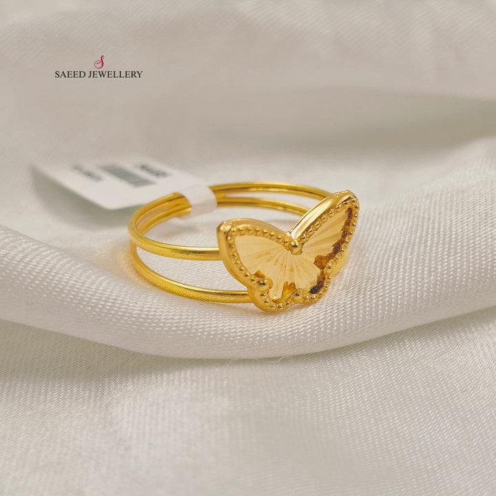 18K خاتم فراشة-مجوهرات الشيخ سعيد-Saeed Jewelry 