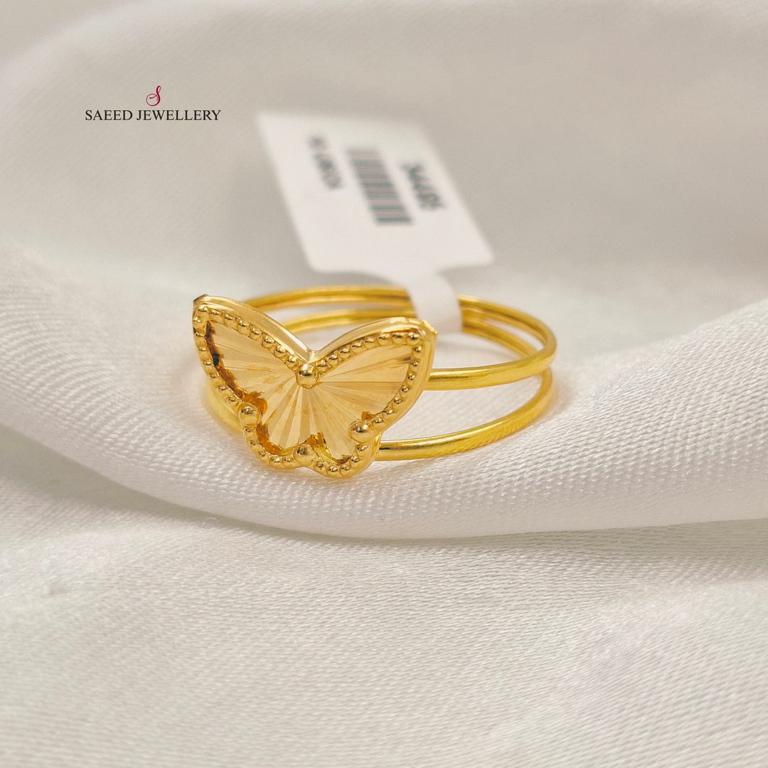 18K خاتم فراشة-مجوهرات الشيخ سعيد-Saeed Jewelry 