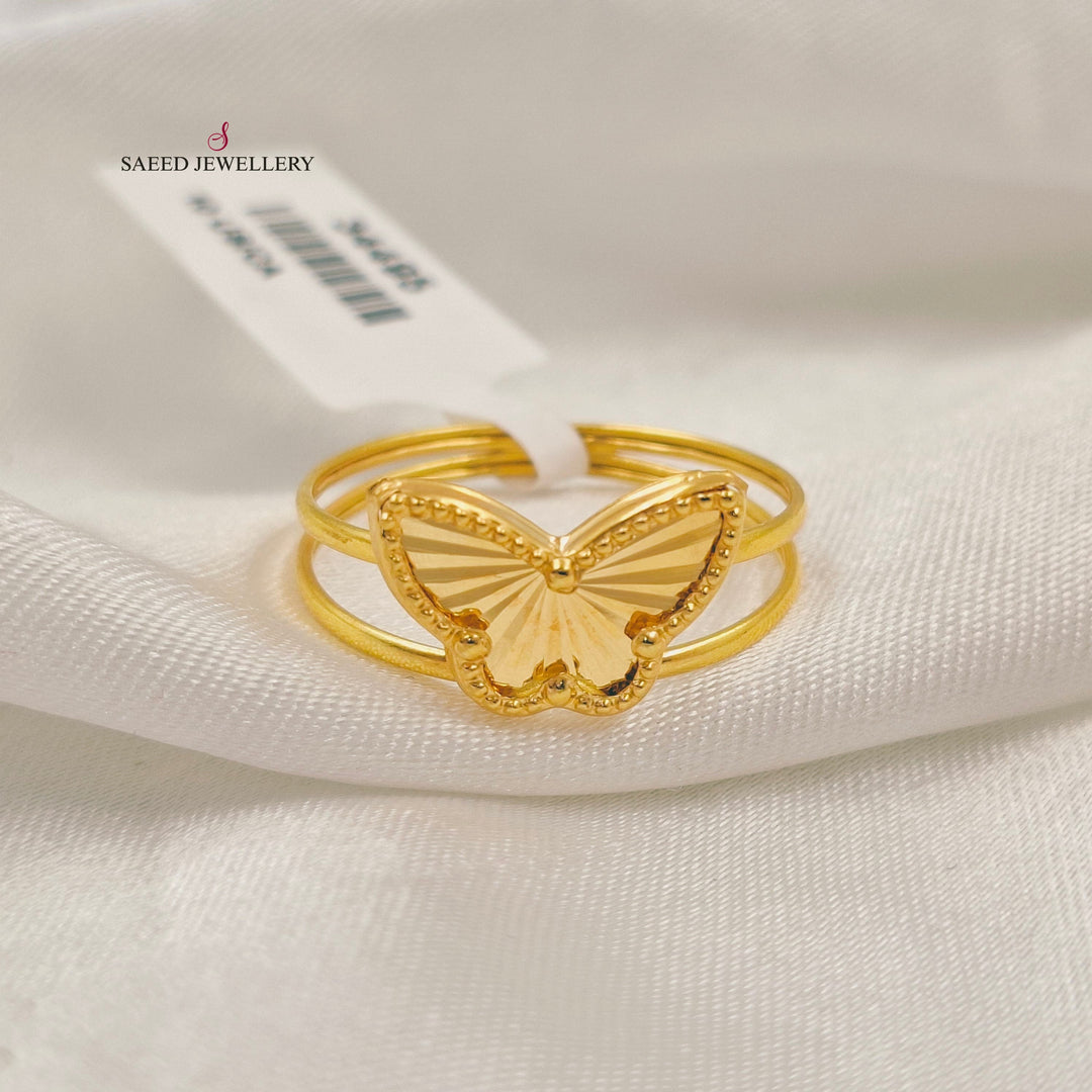 18K خاتم فراشة-مجوهرات الشيخ سعيد-Saeed Jewelry 