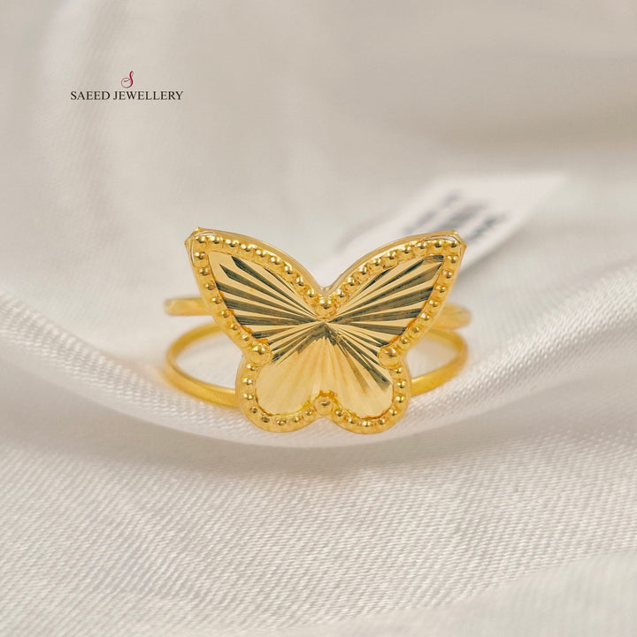 18K خاتم فراشة-مجوهرات الشيخ سعيد-Saeed Jewelry 