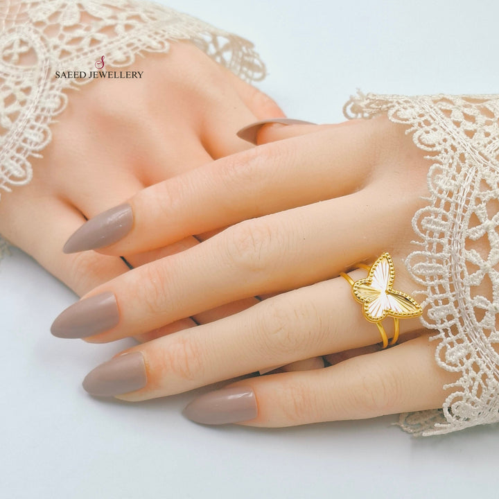 18K خاتم فراشة-مجوهرات الشيخ سعيد-Saeed Jewelry 
