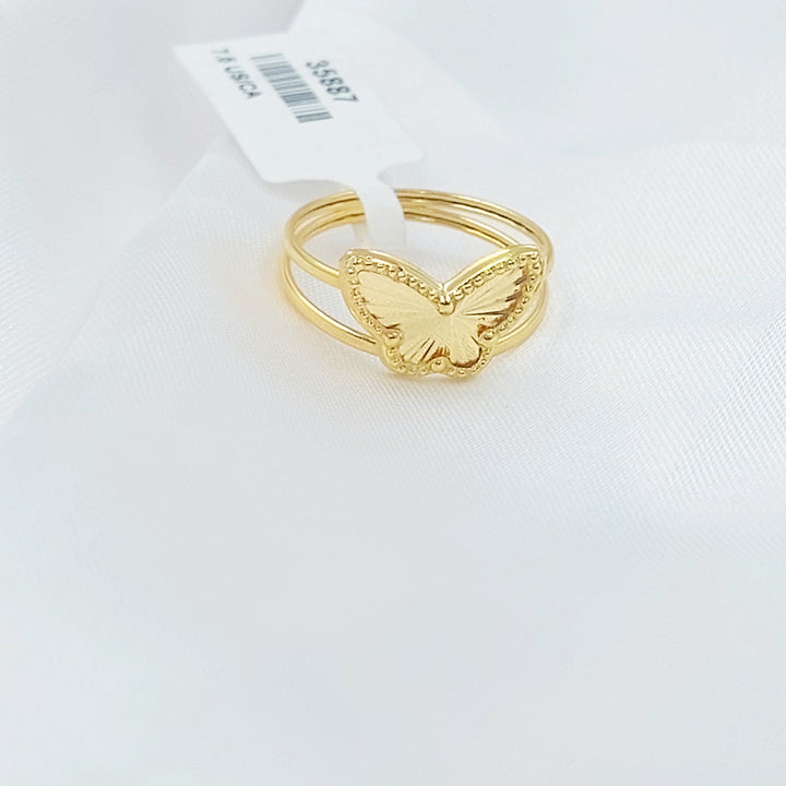 18K خاتم فراشة-مجوهرات الشيخ سعيد-Saeed Jewelry 
