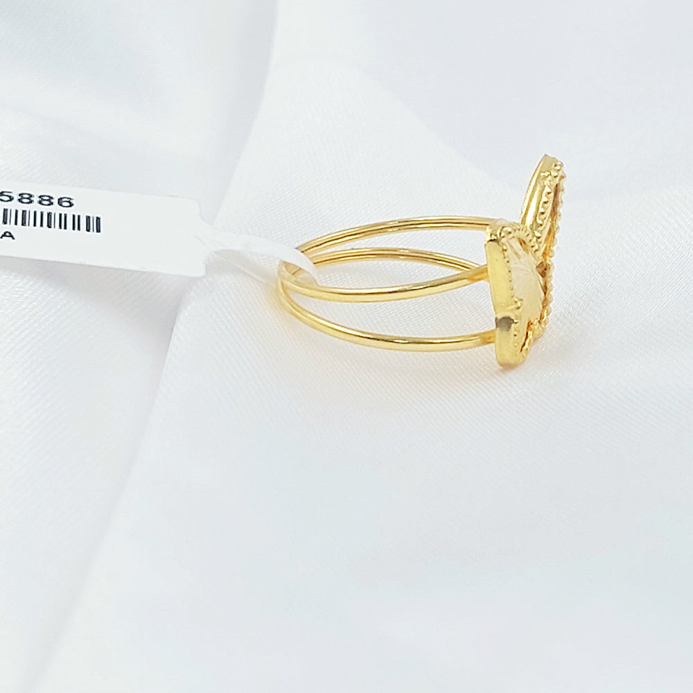 18K خاتم فراشة-مجوهرات الشيخ سعيد-Saeed Jewelry 