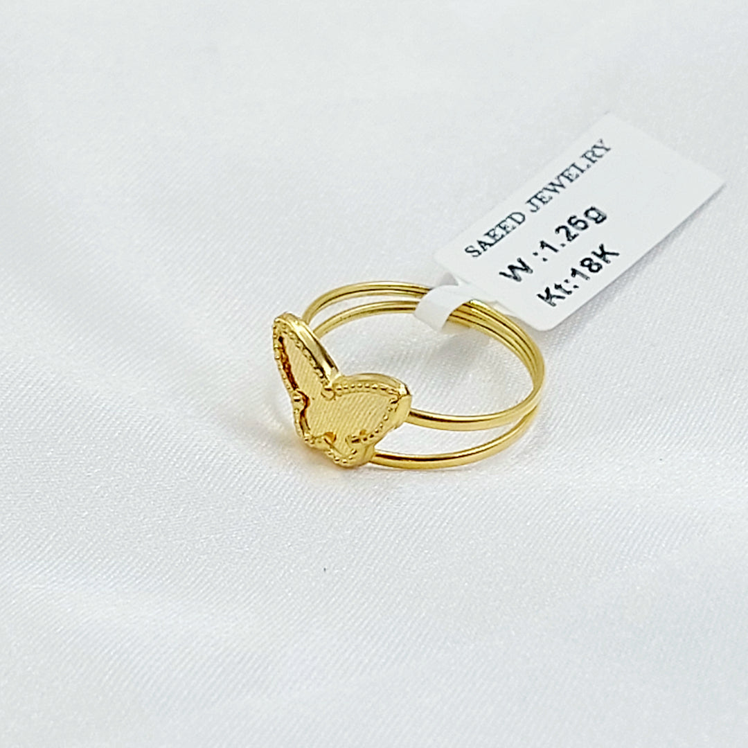 18K خاتم فراشة-مجوهرات الشيخ سعيد-Saeed Jewelry 