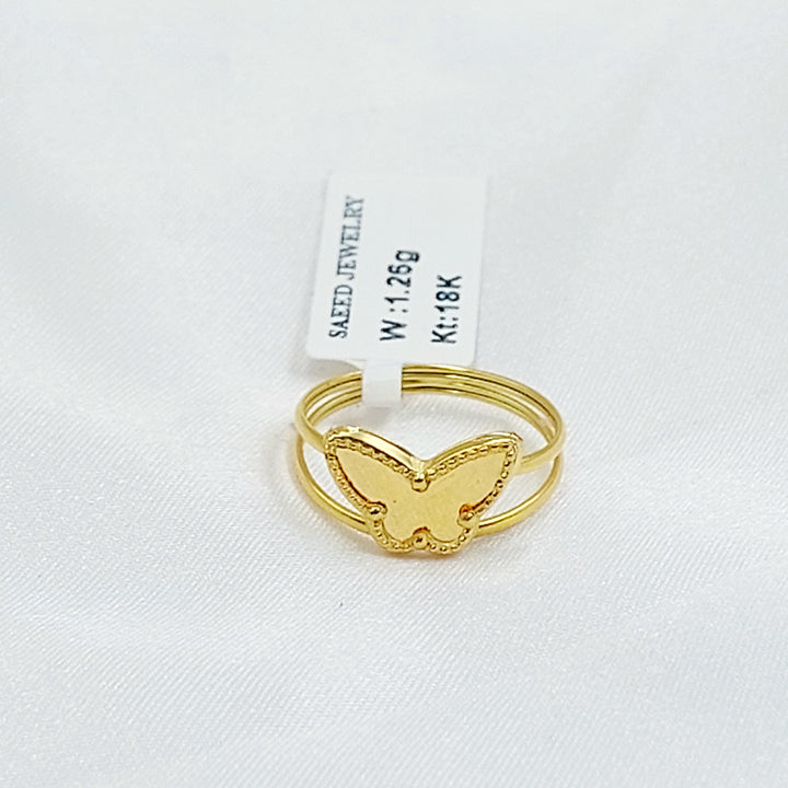 18K خاتم فراشة-مجوهرات الشيخ سعيد-Saeed Jewelry 