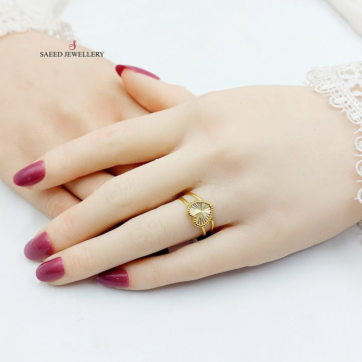 18K خاتم قلب-مجوهرات الشيخ سعيد-Saeed Jewelry 