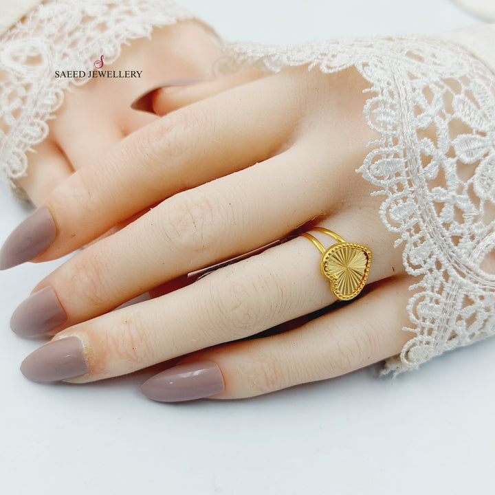 18K خاتم قلب-مجوهرات الشيخ سعيد-Saeed Jewelry 