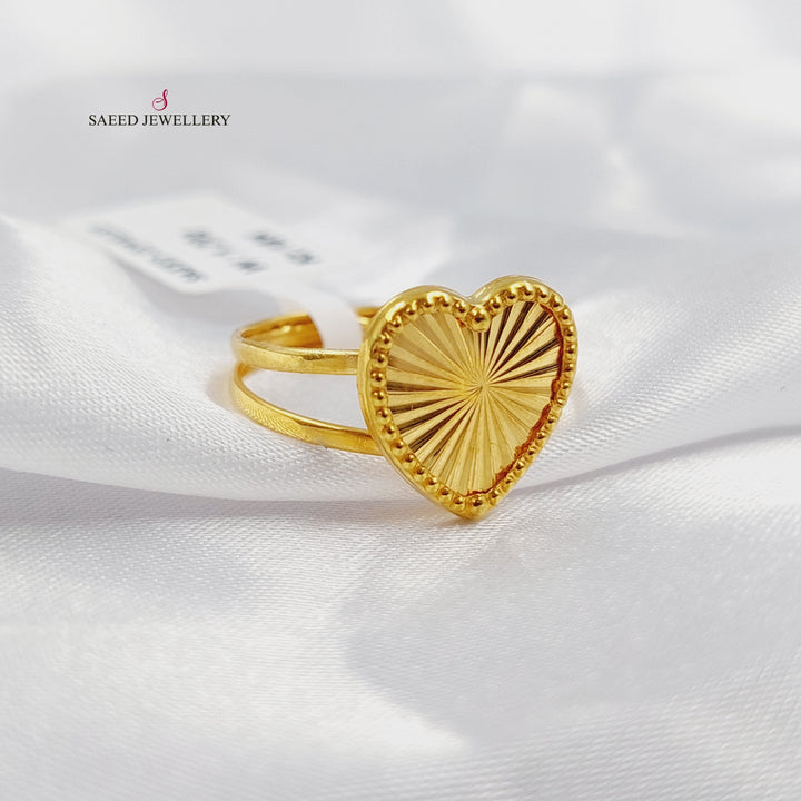 18K خاتم قلب-مجوهرات الشيخ سعيد-Saeed Jewelry 