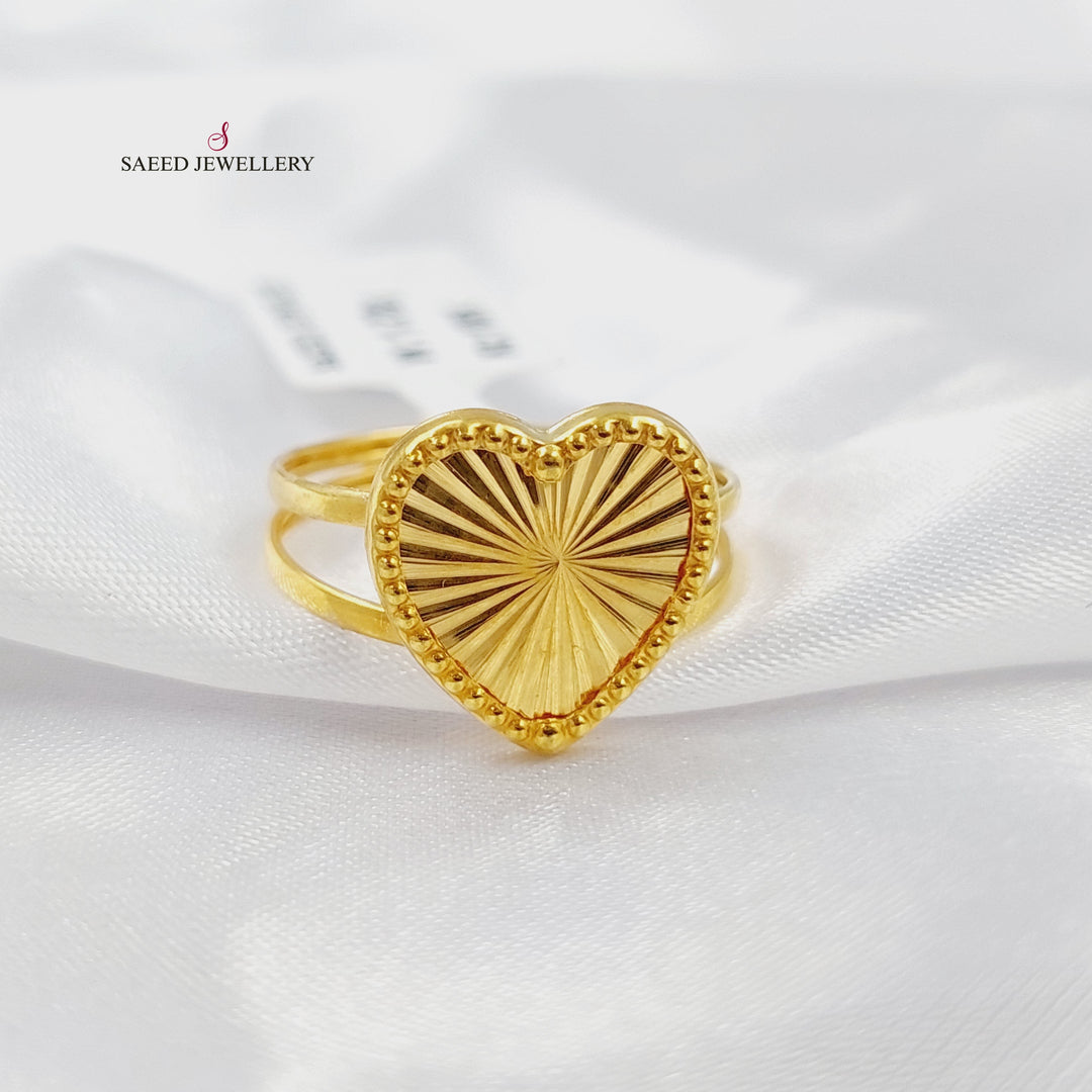 18K خاتم قلب-مجوهرات الشيخ سعيد-Saeed Jewelry 