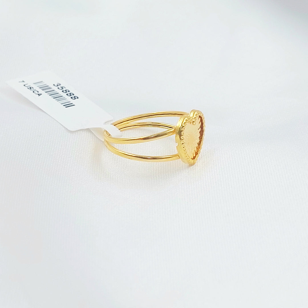 18K خاتم قلب-مجوهرات الشيخ سعيد-Saeed Jewelry 