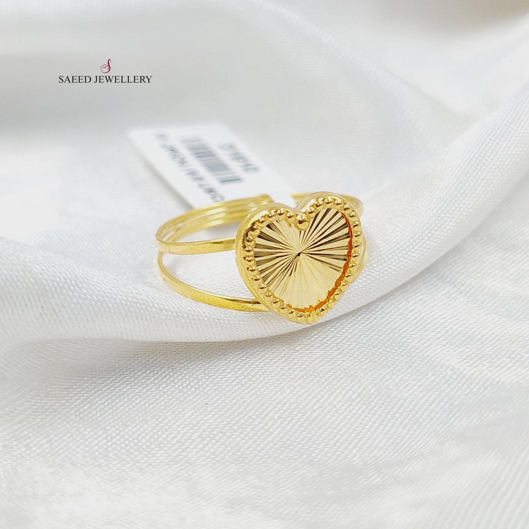 18K خاتم قلب-مجوهرات الشيخ سعيد-Saeed Jewelry 
