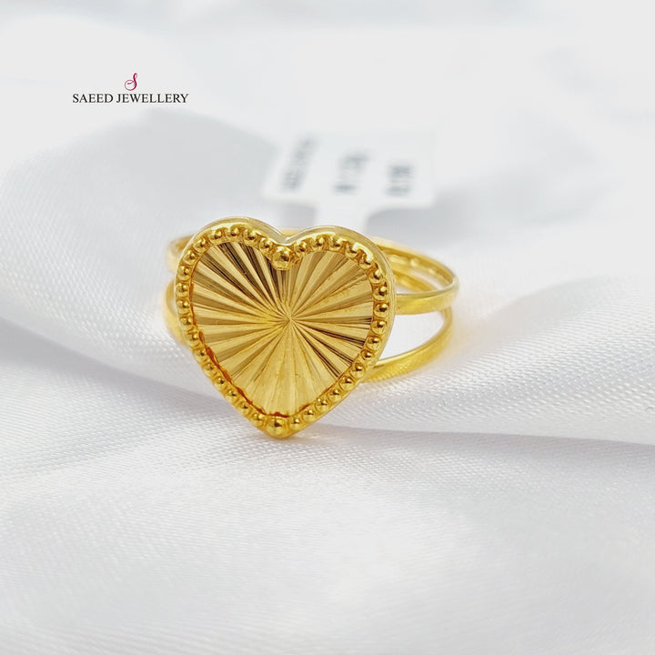 18K خاتم قلب-مجوهرات الشيخ سعيد-Saeed Jewelry 
