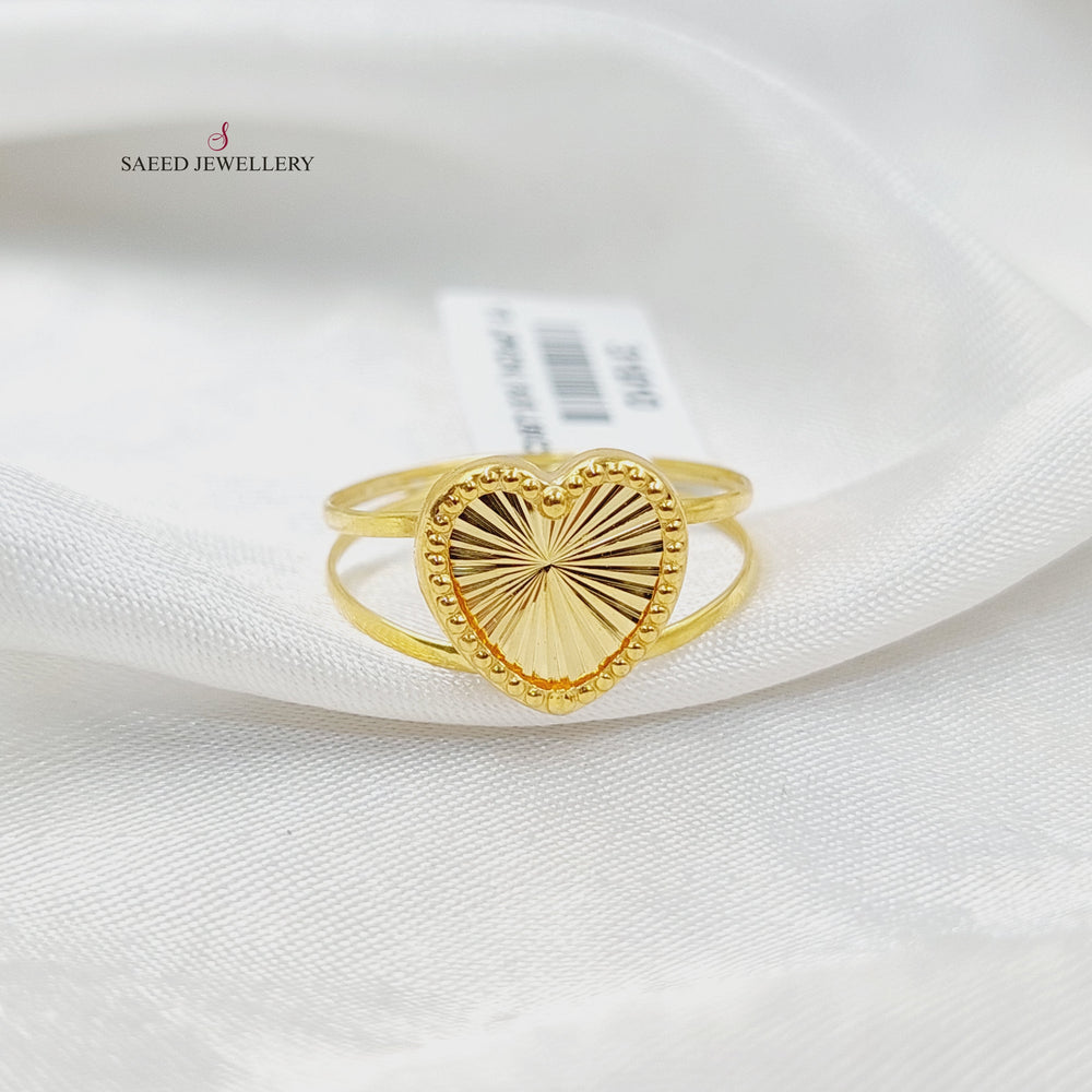 18K خاتم قلب-مجوهرات الشيخ سعيد-Saeed Jewelry 