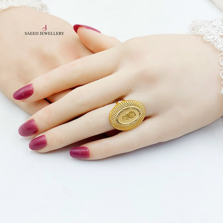 18K خاتم اونصه قشرة-مجوهرات الشيخ سعيد-Saeed Jewelry 