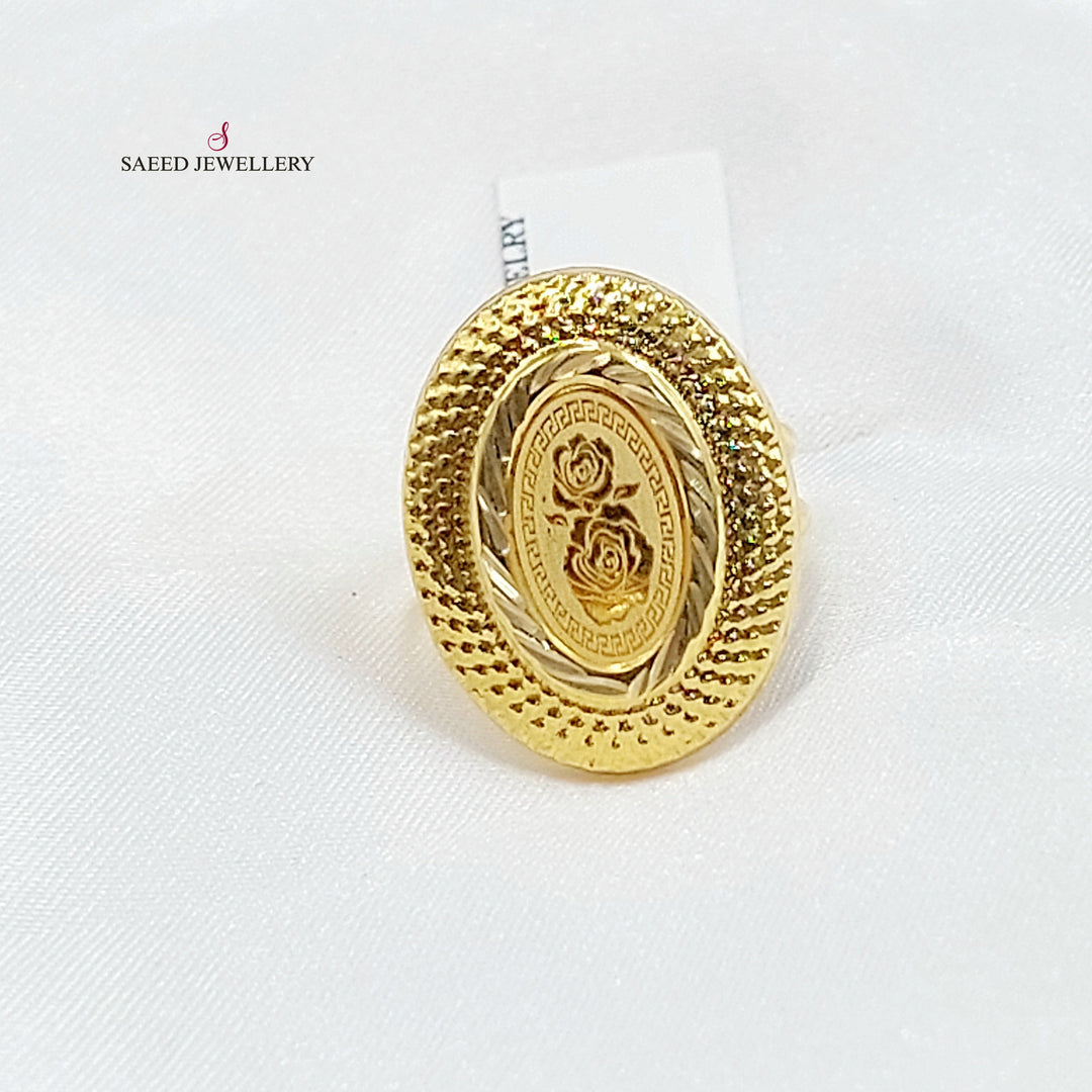 18K خاتم اونصه قشرة-مجوهرات الشيخ سعيد-Saeed Jewelry 