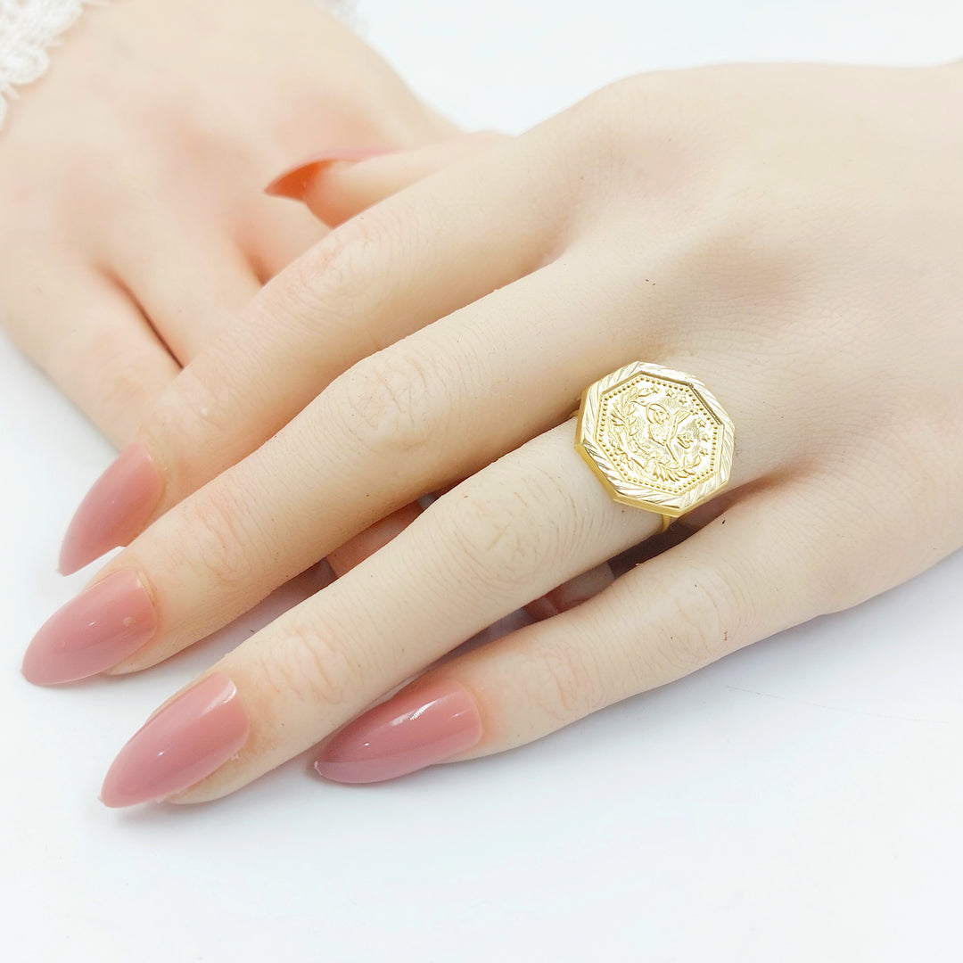 18K خاتم رشادي قشرة-مجوهرات الشيخ سعيد-Saeed Jewelry 