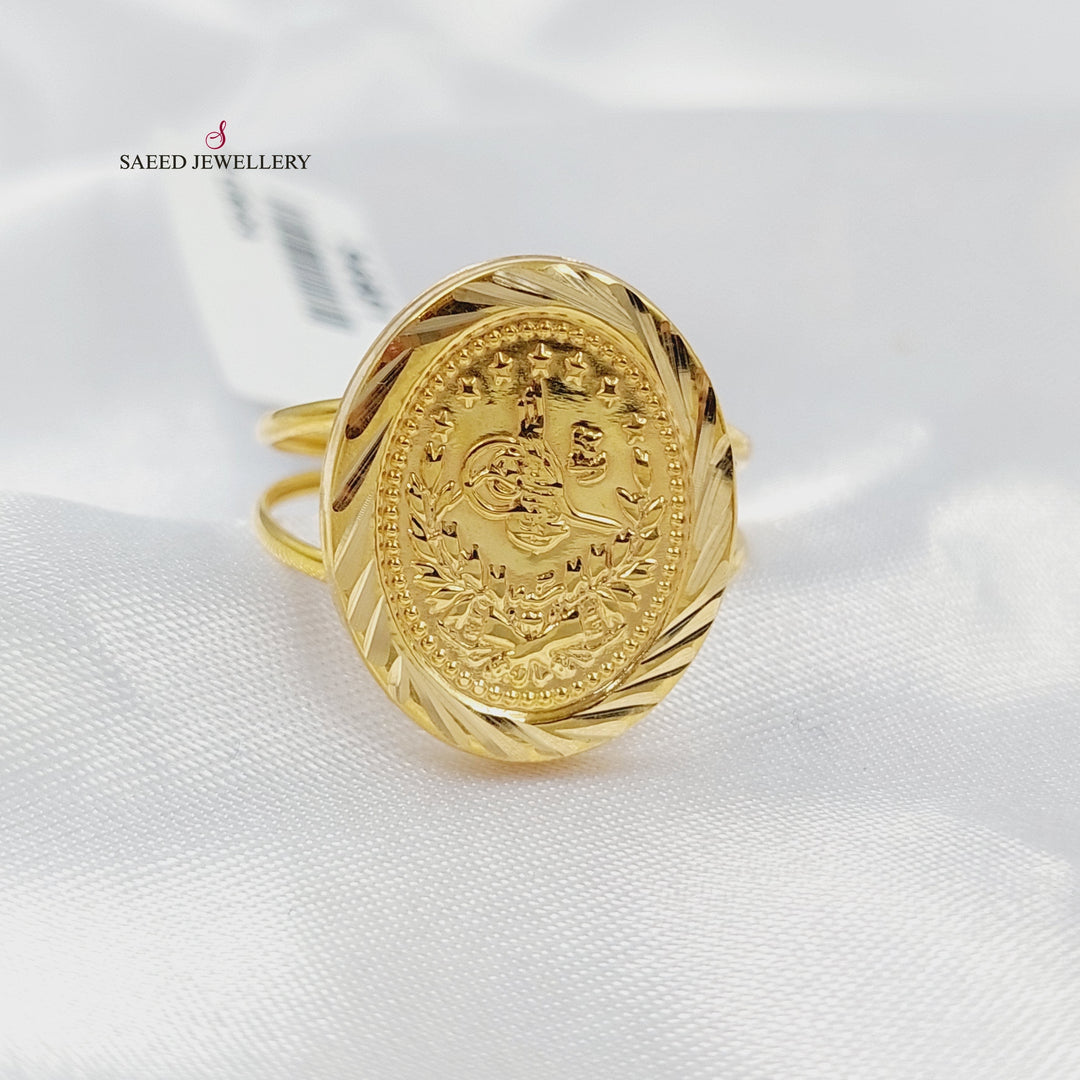 18K خاتم رشادي قشرة-مجوهرات الشيخ سعيد-Saeed Jewelry 