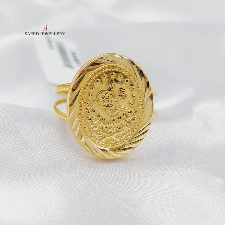 18K خاتم رشادي قشرة-مجوهرات الشيخ سعيد-Saeed Jewelry 