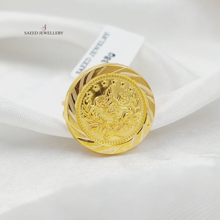 18K خاتم رشادي قشرة-مجوهرات الشيخ سعيد-Saeed Jewelry 