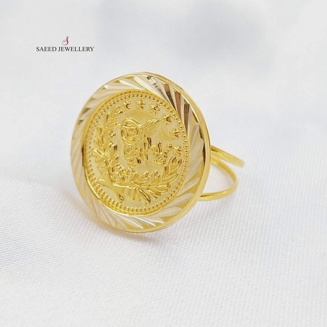 18K خاتم رشادي قشرة-مجوهرات الشيخ سعيد-Saeed Jewelry 