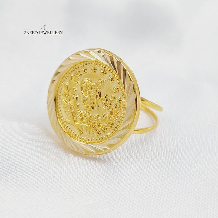 18K خاتم رشادي قشرة-مجوهرات الشيخ سعيد-Saeed Jewelry 