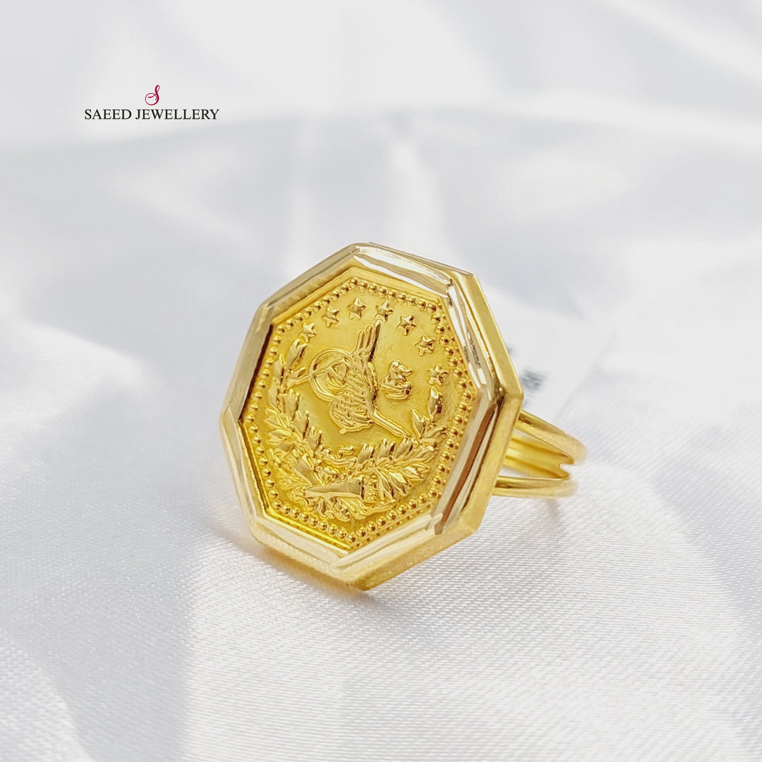 18K خاتم رشادي قشرة-مجوهرات الشيخ سعيد-Saeed Jewelry 