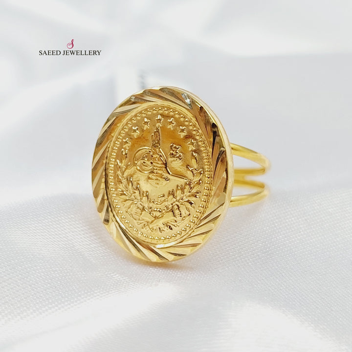 18K خاتم رشادي قشرة-مجوهرات الشيخ سعيد-Saeed Jewelry 